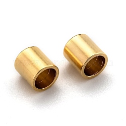 Brass Cord Ends, End Caps Long-Lasting Plated, Real 24K Gold Plated, 5x4mm, Inner Diameter: 3mm