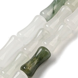 Abalorios naturales del jade hebras, palo de bambú, 12x5mm, agujero: 0.8 mm, aproximamente 31 pcs / cadena, 14.72'' (37.4 cm)