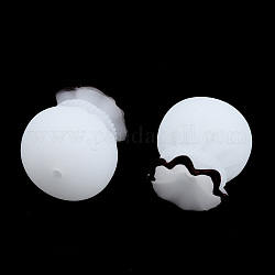 Abalorios de resina opaca, bolso, blanco, 20~21x19~19.5mm, agujero: 2 mm
