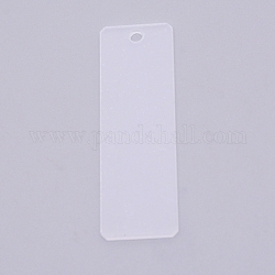Pendentifs acryliques transparents, rectangle, clair, 75.5x24.5x3mm, Trou: 4mm