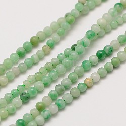 Pietra preziosa naturale perle tonde qinghai giada fili, 3mm, Foro: 0.8 mm, circa 126pcs/filo, 16 pollice