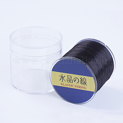 Cordino di cristallo elastico piatto giapponese, filo per perline elastico, per realizzare bracciali elastici, nero, 0.8mm, 300iarde/rotolo, 900 piede / rotolo