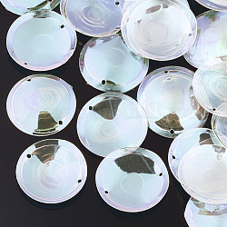 装飾アクセサリー  PVCプラスチック製のスパンコール/スパンコールリンク  フラットラウンド  透明  20~20.5x2mm  穴：1mm  約3500個/500g