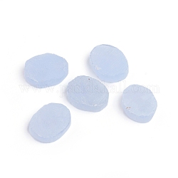 Dentelle bleue naturelle cabochons agate, mat, ovale, 15.5~17.5x12.5~13.5x4.5mm