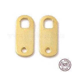 925 стерлингового серебра соединения, цепи вкладки, с 925 маркой, золотые, 8x3.3x0.4 мм, отверстия: 0.8 мм и 2x1.5 мм