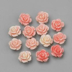 Synthetic Coral Beads, Camellia Flower, Coral, 10x10x6.5mm, Hole: 1mm