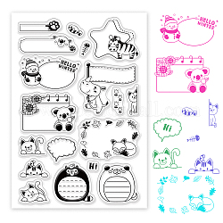 PVC Plastic Stamps, for DIY Scrapbooking, Photo Album Decorative, Cards Making, Stamp Sheets, Animal Pattern, 16x11x0.3cm
