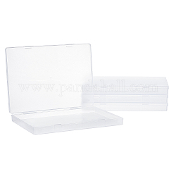 Transparente Kunststoffperlenbehälter, mit klappbaren Deckeln, Rechteck, Transparent, 16.7x11.7x1.7 cm
