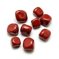 Natürliche rote Jaspis Perlen, getrommelt Stein, Heilsteine für den Ausgleich eines Chakras, Kristalltherapie, Meditation, Reiki, Nuggets, kein Loch / ungekratzt, 7 mm
