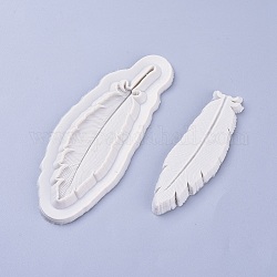 Food Grade Silicone Molds, Fondant Molds, For DIY Cake Decoration, Chocolate, Candy, UV Resin & Epoxy Resin Jewelry Making, Feather, Antique White, 11x3cm