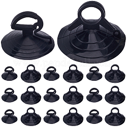 GORGECRAFT 32Pcs Car Glass Windshield Sunshade Suction Cups Diameter 35 & 45mm Black Small PVC Sucker Car Window Suction Cup with Hole for Automotive Visor Hanging Things
