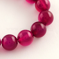 Round Natural Agate Beads Strands, Dyed, 4mm, Hole: 1mm, about 94pcs/strand, 15.7inch