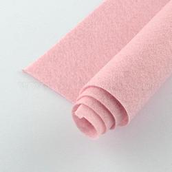 Tejido no tejido bordado fieltro de aguja para manualidades diy, cuadrado, rosa, 298~300x298~300x1mm, aproximamente 50 unidades / bolsa