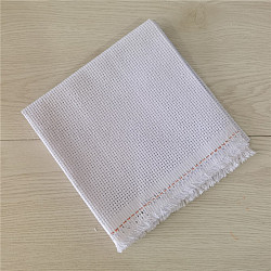 Однотонная ткань для вышивки крестиком, ткань Аида 14 карат, белые, 300x300 мм