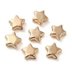 CCB perles en plastique, étoiles du nord, or clair, 9x9.5x4mm, Trou: 1.5mm