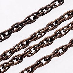 Iron Rope Chains, Unwelded, Nickel Free, Oval, Antique Bronze, 6.1x4.3x1mm