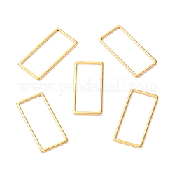 201 Stainless Steel Linking Rings, Rectangle, Golden, 21x10x1mm
