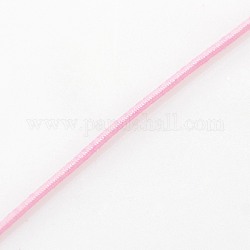 Cordons de perles élastiques ronds fils de nylon à bijoux, rose, 1.2mm, environ 100yards/rouleau (300pied/rouleau)