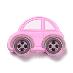 Силиконовые фокусные шарики, автомобиль, розовый жемчуг, 21.5x32x8 мм, отверстие : 2.5 мм