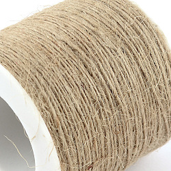Cordón de yute, cuerda de yute, hilo de yute, 1 ply, para la fabricación de la joya, bronceado, 1mm, alrededor de 109.36 yarda (100 m) / rollo