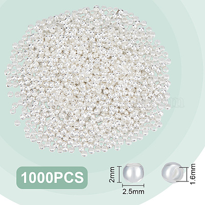 1000 Stück Messing-Crimpperlen&nbsp;KK-UN0005-29-1