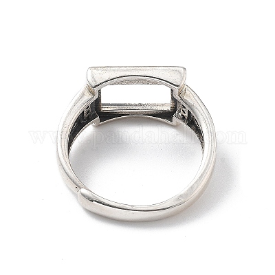 925 componente de anillo ajustable de plata esterlina&nbsp;STER-C011-14AS-1