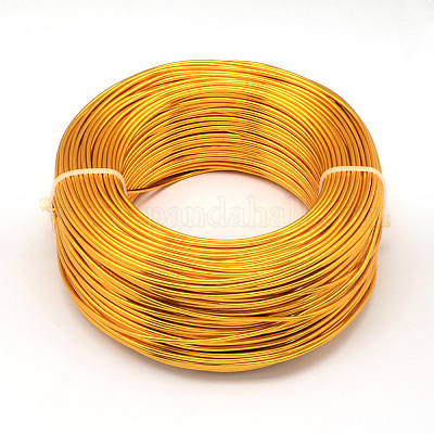 Round Aluminum Wire, Bendable Metal Craft Wire, for DIY Jewelry Craft  Making, Gold, 9 Gauge, 3.0mm, 25m/500g(82 Feet/500g)