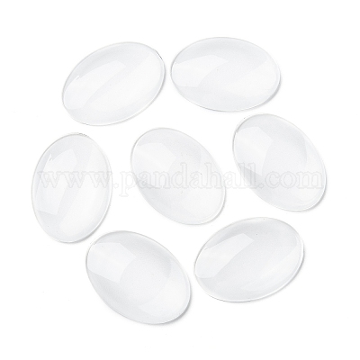 Transparent oval Glas Cabochons&nbsp;LS-GGLA-R022-35x25-1