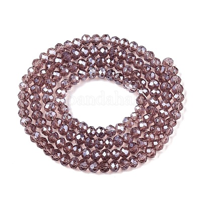 Chapelets de perles en verre électroplaqué&nbsp;EGLA-A044-T2mm-A07-1