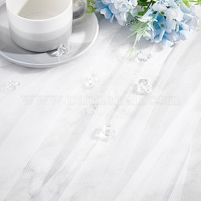 Wholesale OLYCRAFT 2x1.6m White Tulle Fabrics Chiffon Sheer Crepe Fabric  Gauze Mesh Bolt Net Chinlon Tulle for Gift Wrapping DIY Sewing Crafts  Wedding Party Decorations 