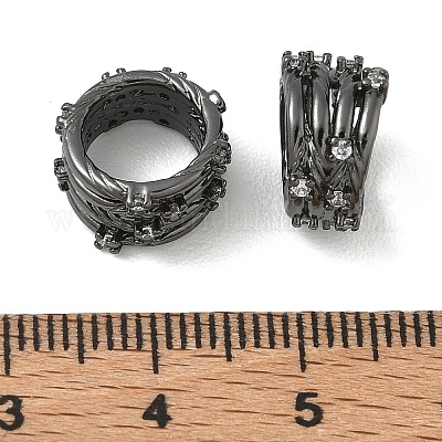 Messing Micro Pave klare Zirkonia Perlen&nbsp;CU-CBAC675-07B-1