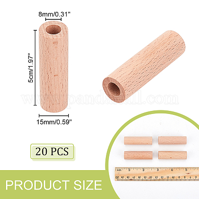 Wholesale Nbeads 20Pcs Beech Wood Craft Sticks 