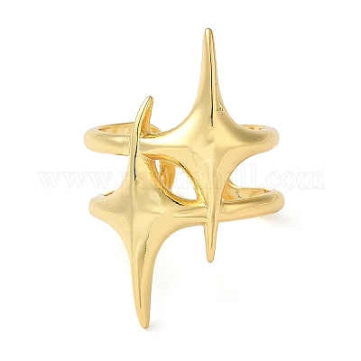 Offener Manschettenring aus Messing&nbsp;RJEW-Q805-08G-1