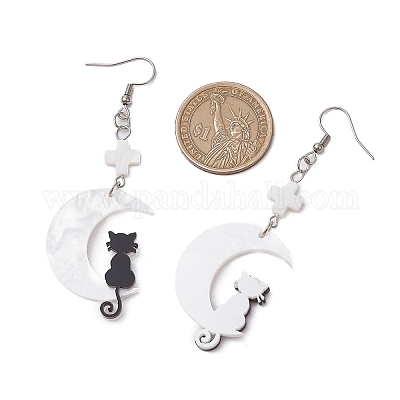 Orecchini pendenti acrilico&nbsp;EJEW-JE06333-02-1