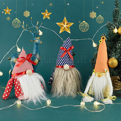 24 Sets Dwarf Beard Christmas Stuff Items Faux Fur Doll Gnome Beards for  Crafting DIY Fake Crafts Circle Beads 
