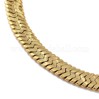 Set Di 8 Bracciali A Catena In Acciaio Inossidabile Oro – Figaro, Spina Di Pesce, Tennis CZ E Perle, Regolabili - 3
