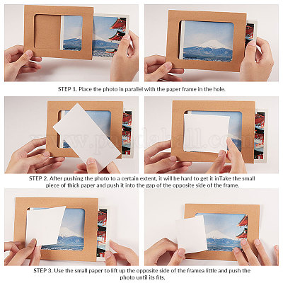 Paper Picture Frames 4X6,30 Pcs Black Paper Photo Frames,Cardboard