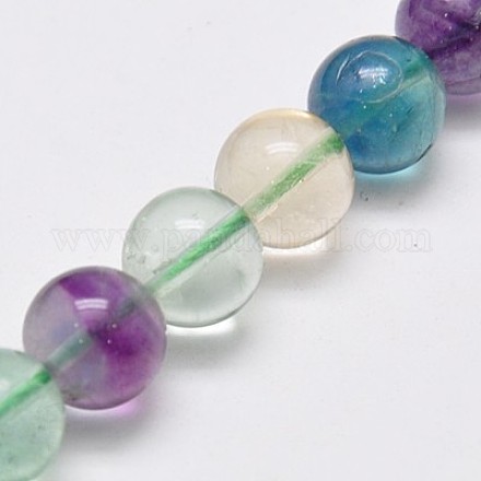 Chapelets de perles en fluorite naturel G-E112-10mm-18-1