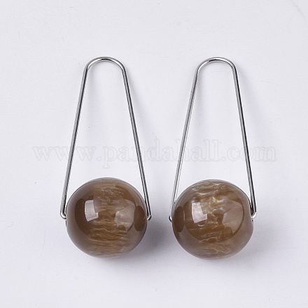 Gros pendentifs imitation de pierres précieuses de style acrylique deux tons X-STAS-S079-136D-1