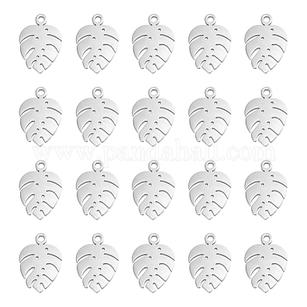 UNICRAFTALE Leaf Pattern Charms 316 Stainless Steel Pendants Metal Leaf Charms 1mm Small Hole Pendants for DIY Necklaces Jewelry Making Accessory STAS-UN0042-36-1