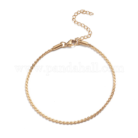 304 bracelets de cheville chaîne serpentine en acier inoxydable AJEW-G024-04G-1