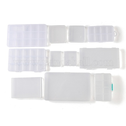 (vente de clôture défectueuse : rayée) boîtes à conteneurs de perles en grille en plastique CON-XCP0001-26-1