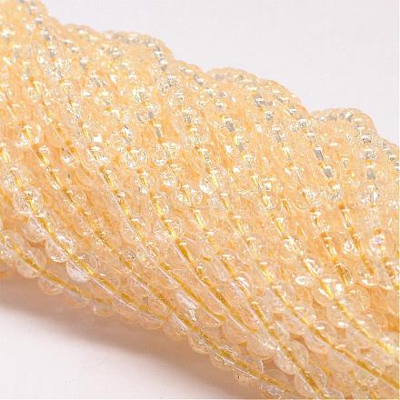Synthetic Crackle Quartz Beads Strands CCG-K001-4mm-02-1