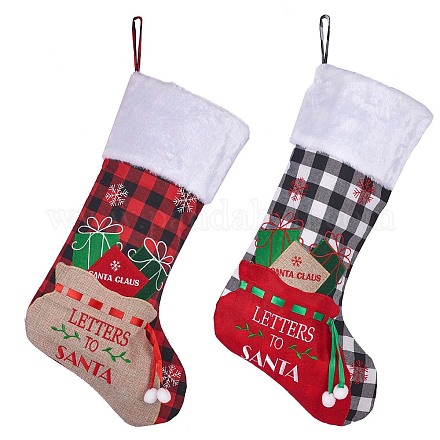 Sacchetti regalo per calzini natalizi in stile 2pz 2 sgHJEW-SZ0001-08-1