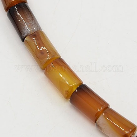 Natural Striped Agate/Banded Agate Beads Strands G-L014-04-1