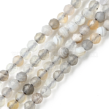 Chapelets de perles en agate naturelle du Botswana G-F748-B01-02-1