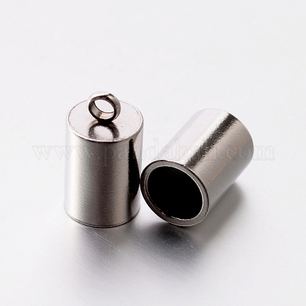 201 Stainless Steel Cord Ends STAS-E077-10-1