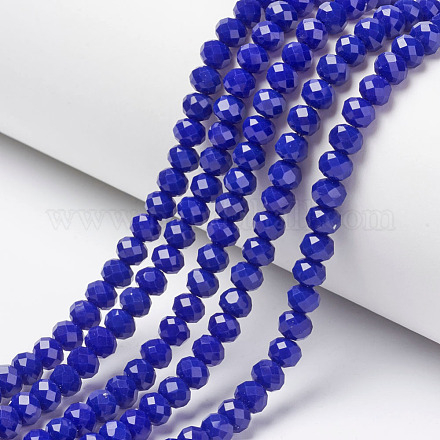 Chapelets de perles en verre opaque de couleur unie EGLA-A034-P10mm-D07-1