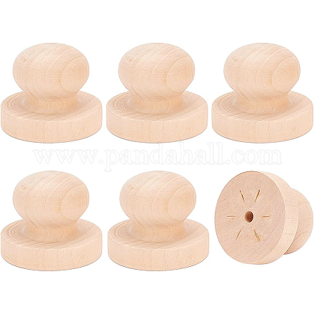 Mango de sello de madera benecreat DIY-BC0004-52-1