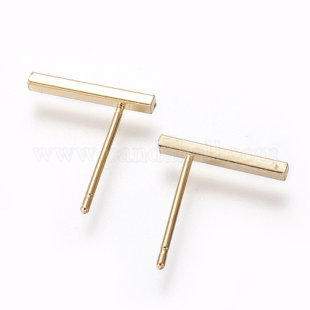 Brass Stud Earrings KK-E768-01G-1